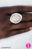 Paparazzi "You Have My Attention - White" ring Paparazzi Jewelry
