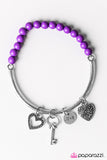 Paparazzi "You Hold The Key" Purple Bracelet Paparazzi Jewelry