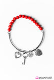 Paparazzi "You Hold The Key" Red Bracelet Paparazzi Jewelry