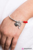 Paparazzi "You Hold The Key" Red Bracelet Paparazzi Jewelry