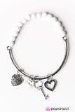 Paparazzi "You Hold The Key" White Bracelet Paparazzi Jewelry