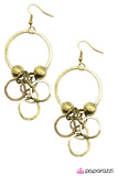 Paparazzi "You Live and You Learn" Brass Earrings Paparazzi Jewelry