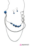 Paparazzi "Youre CRIMPING My Style" Blue Necklace & Earring Set Paparazzi Jewelry