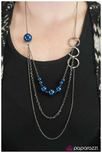 Paparazzi "Youre CRIMPING My Style" Blue Necklace & Earring Set Paparazzi Jewelry