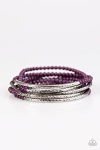 Paparazzi "Yours, SHINE and Ours" Purple Bracelet Paparazzi Jewelry