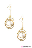 Paparazzi "You Say You Want A Revolution - Gold" earring Paparazzi Jewelry