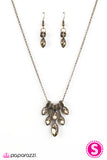 Paparazzi "You Should See Me In A Crown" Brass Neckllace & Earring Set Paparazzi Jewelry